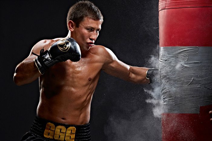 Gennady Golovkin for HBO boxing photo by Monte Isom