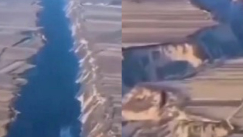 Желіде Хатайдағы жер қыртысының жарылған жерінен видео тарады