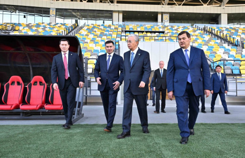 Президент Қызылорда қаласындағы орталық стадионға барды